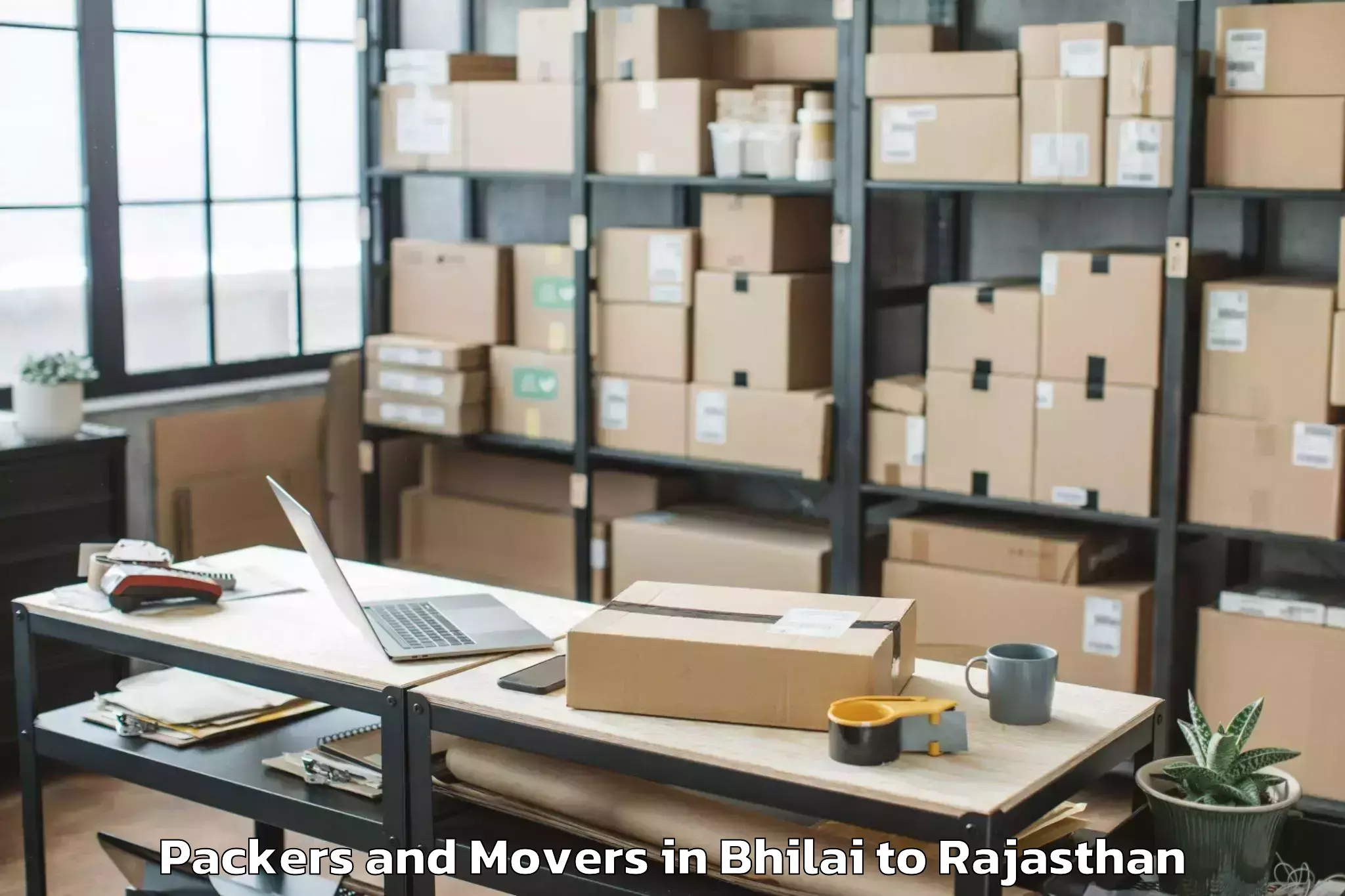 Trusted Bhilai to Banasthali Vidyapith Packers And Movers